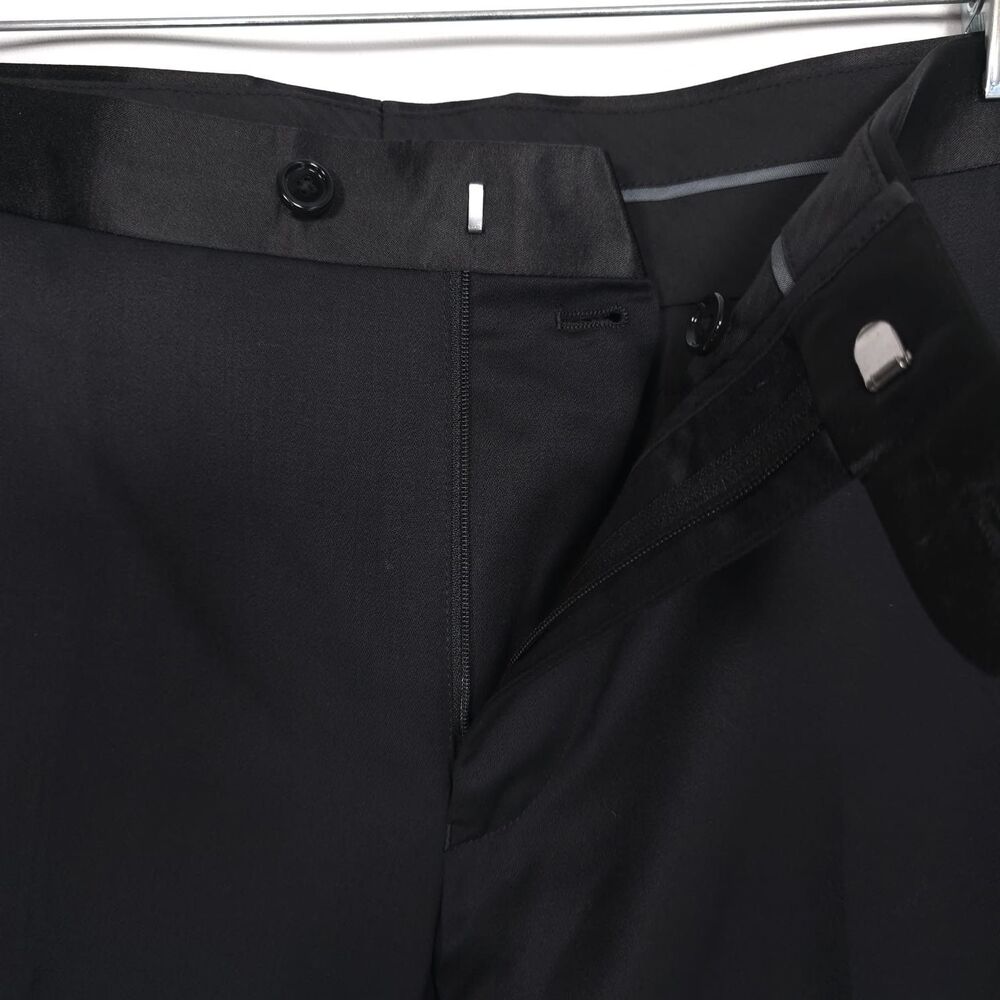 INDOCHINO NEW Black Dress Pants‎ Slim Fit Flat Front Size 34x36 - Picture 10 of 13